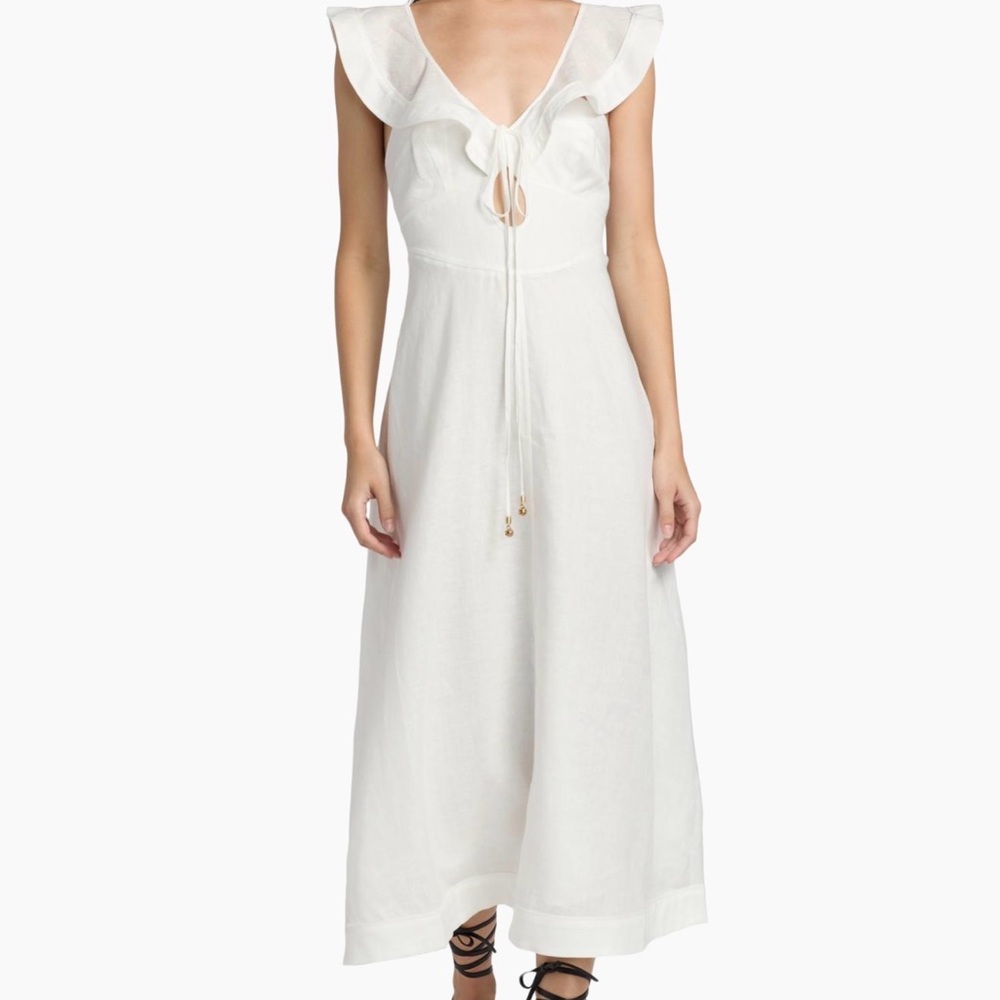 Zimmermann Women's Rhiannon Flutter Midi-Dress -NWT - Picture 3 of 7